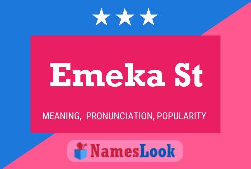 Emeka St Name Poster