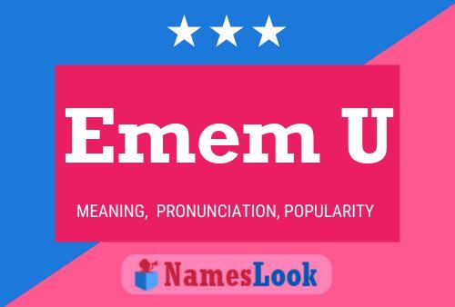 Emem U Name Poster