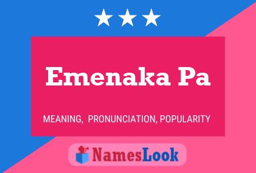 Emenaka Pa Name Poster