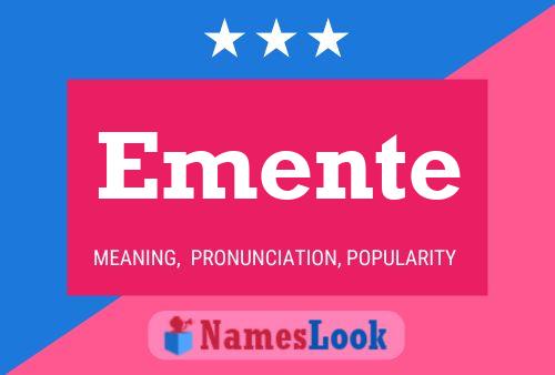 Emente Name Poster