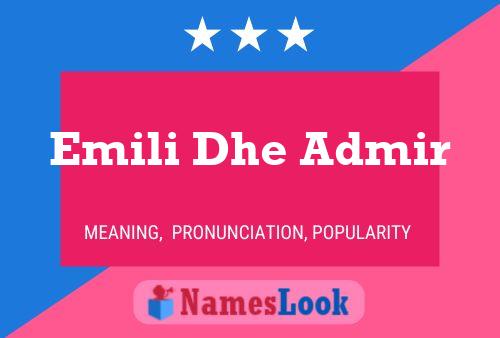 Emili Dhe Admir Name Poster