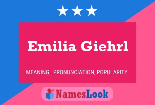 Emilia Giehrl Name Poster