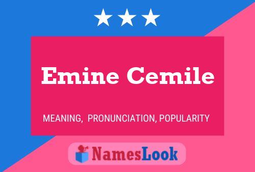 Emine Cemile Name Poster