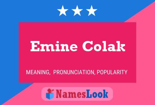 Emine Colak Name Poster