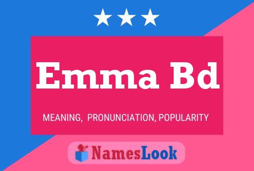 Emma Bd Name Poster