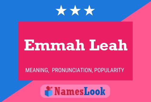 Emmah Leah Name Poster