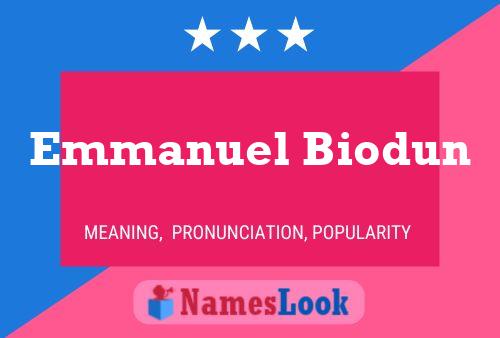 Emmanuel Biodun Name Poster