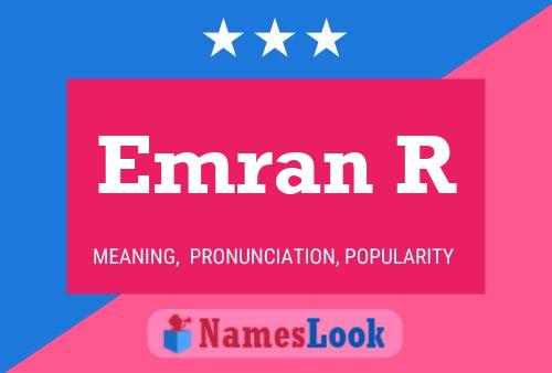 Emran R Name Poster