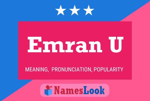 Emran U Name Poster