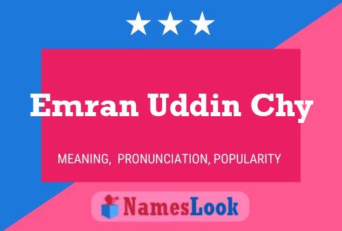 Emran Uddin Chy Name Poster