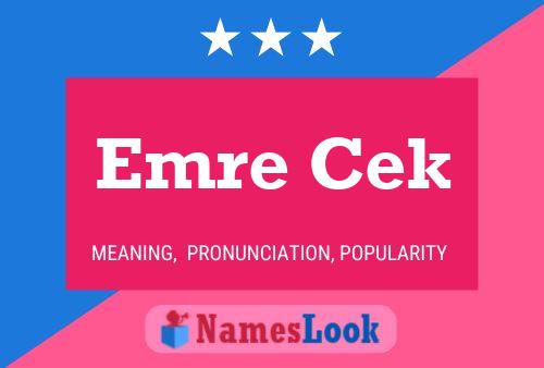 Emre Cek Name Poster