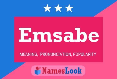 Emsabe Name Poster