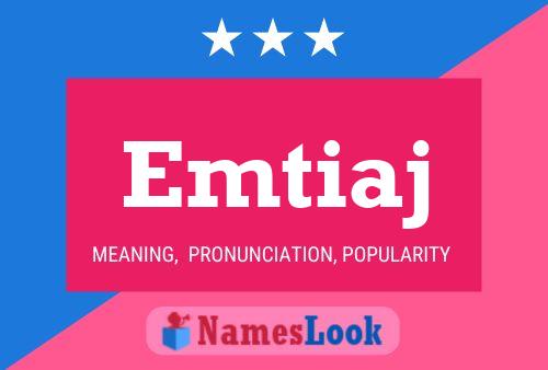 Emtiaj Name Poster