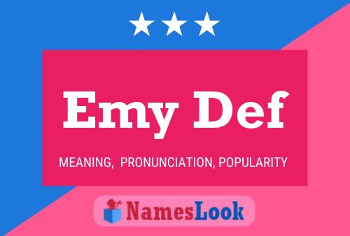 Emy Def Name Poster