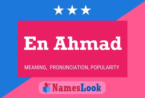 En Ahmad Name Poster