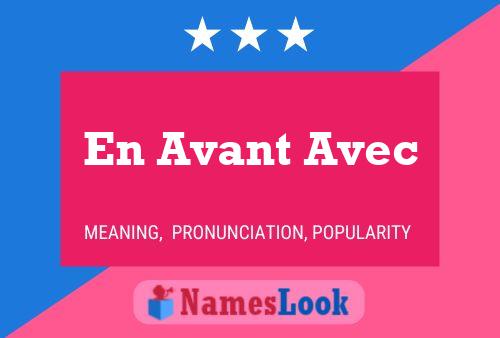 En Avant Avec Name Poster