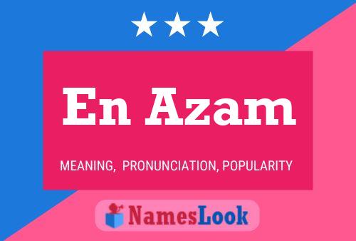 En Azam Name Poster