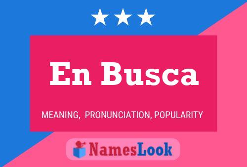 En Busca Name Poster