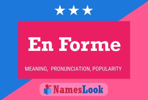 En Forme Name Poster