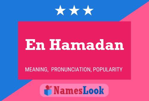 En Hamadan Name Poster