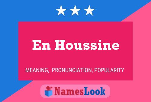 En Houssine Name Poster