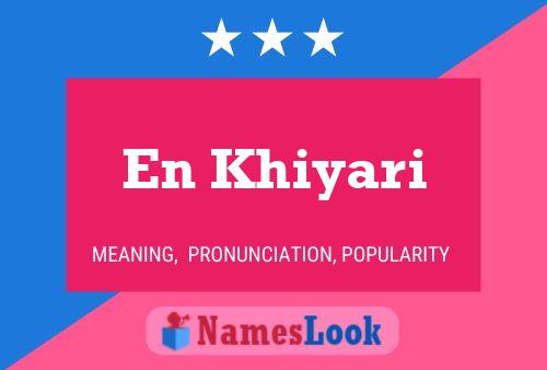 En Khiyari Name Poster