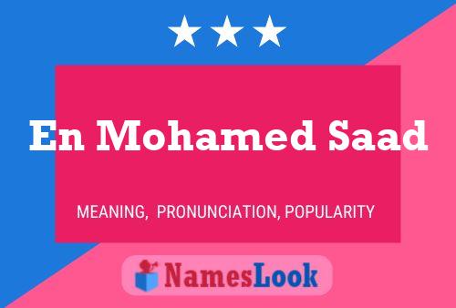 En Mohamed Saad Name Poster