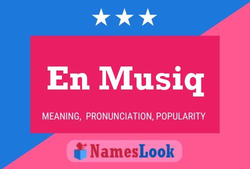 En Musiq Name Poster