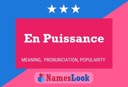 En Puissance Name Poster