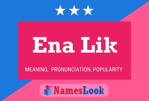 Ena Lik Name Poster