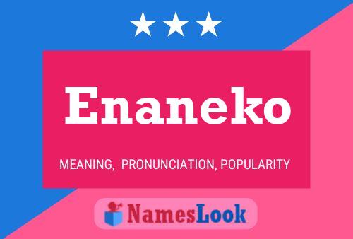 Enaneko Name Poster