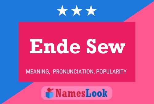 Ende Sew Name Poster