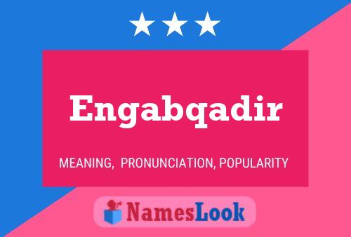 Engabqadir Name Poster