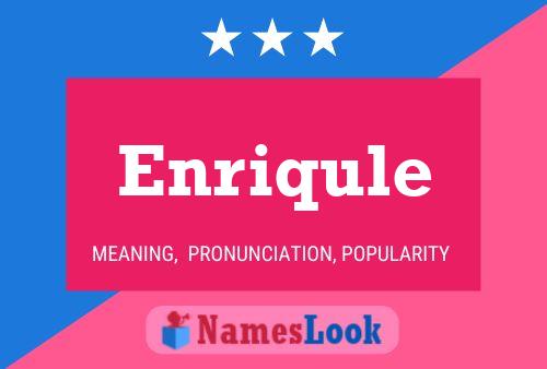 Enriqule Name Poster