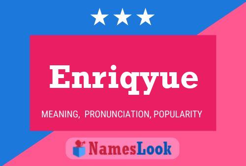 Enriqyue Name Poster