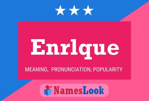 Enrlque Name Poster