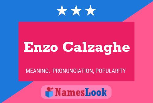 Enzo Calzaghe Name Poster