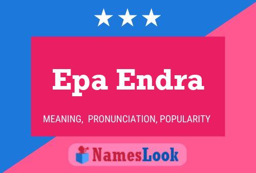 Epa Endra Name Poster