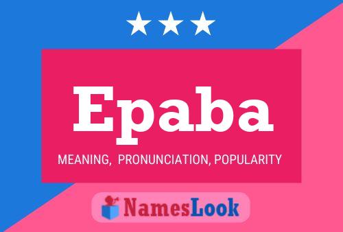 Epaba Name Poster