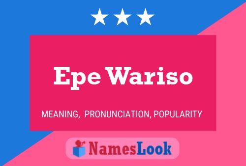 Epe Wariso Name Poster