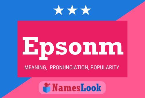 Epsonm Name Poster