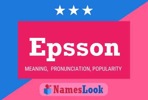 Epsson Name Poster