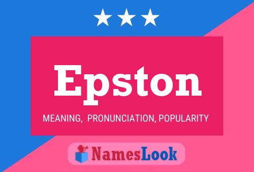 Epston Name Poster