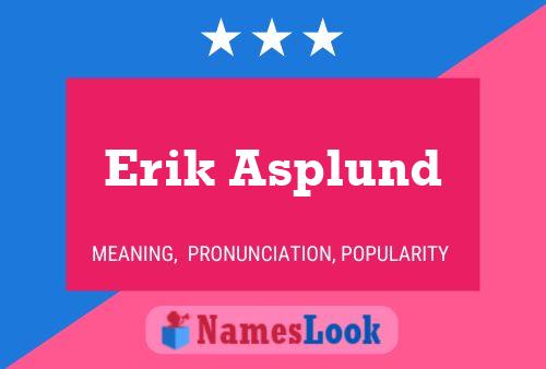 Erik Asplund Name Poster