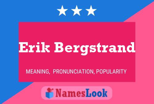 Erik Bergstrand Name Poster