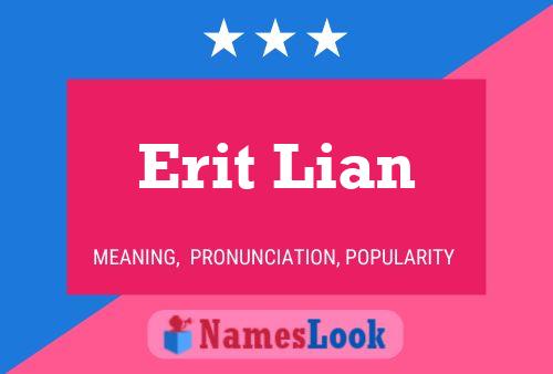 Erit Lian Name Poster