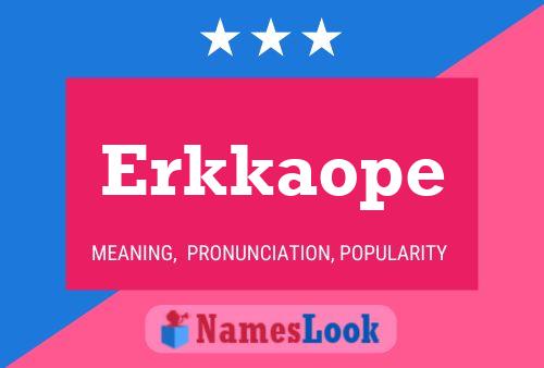 Erkkaope Name Poster