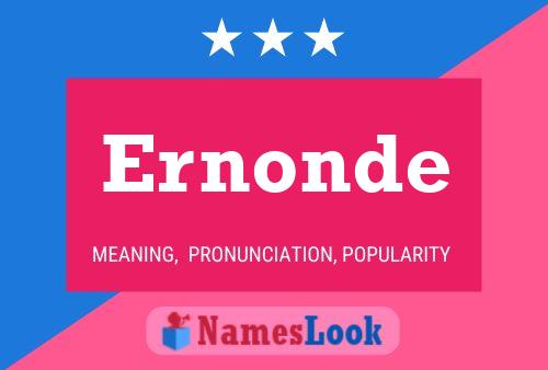 Ernonde Name Poster