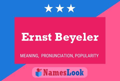 Ernst Beyeler Name Poster