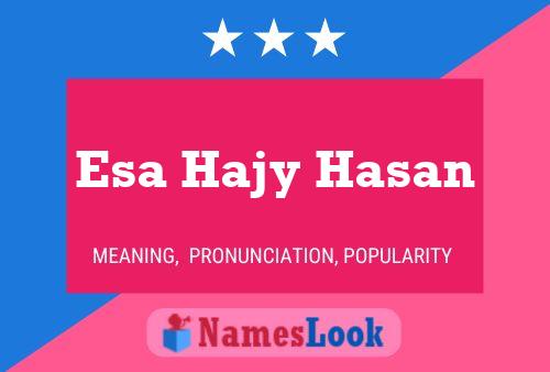 Esa Hajy Hasan Name Poster